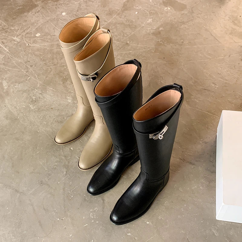 Leather Buckle Boots image 1