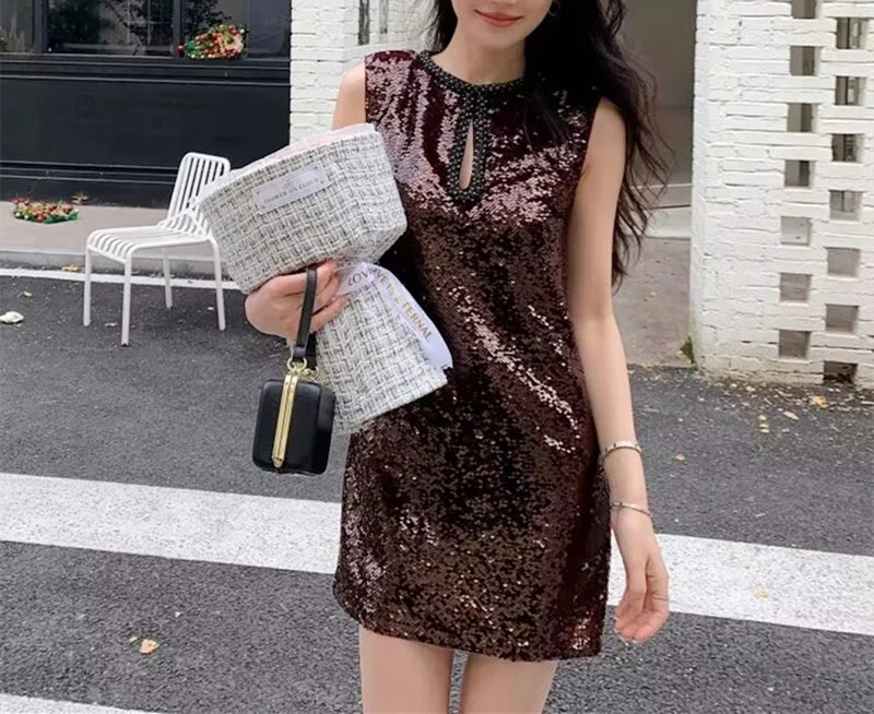 Brown Sequin Mini image 2