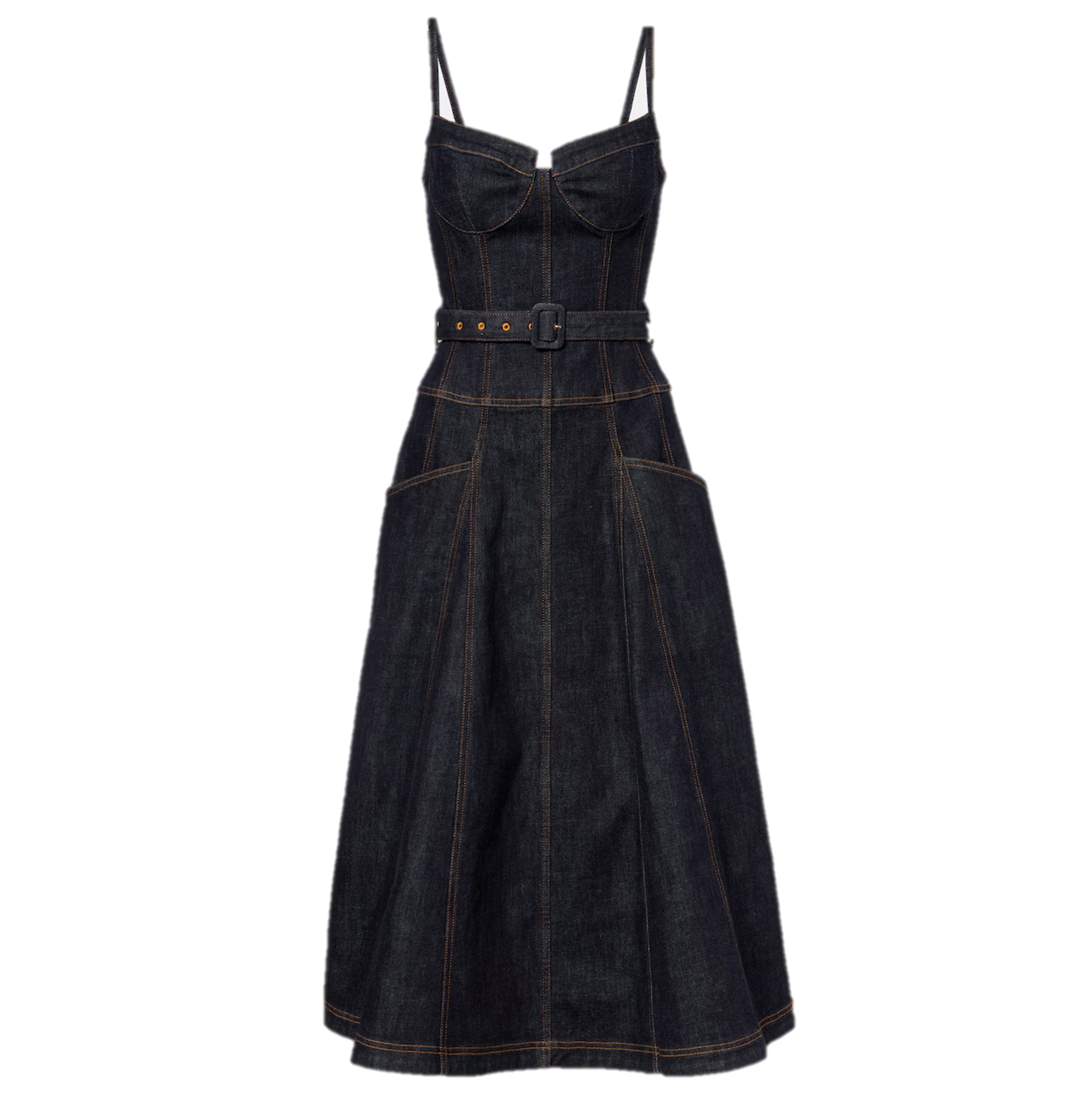 Denim Corset Midi